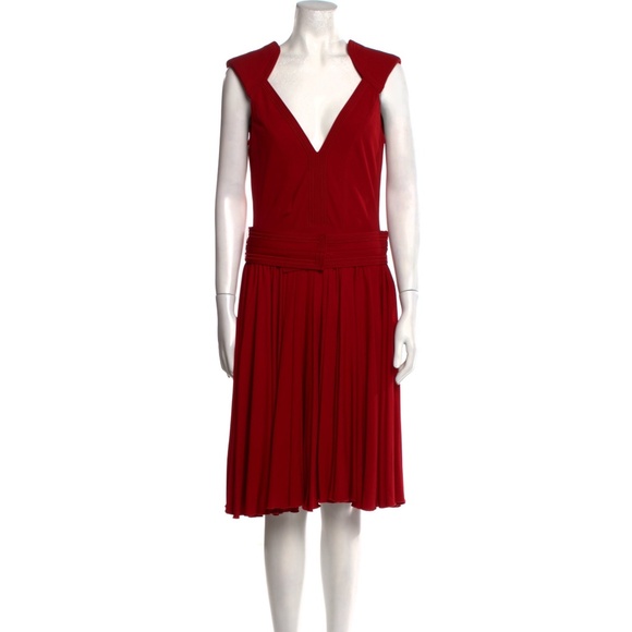 NWT ZAC POSEN WOMEN'S V-NECK MIDI LENGTH DRESS SIZE 12 L - Picture 1 of 13